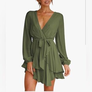 Amazon Brand Olive Green Dress